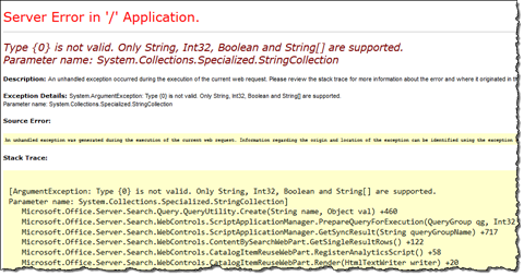 Argument Exception when trying to pass user segments as String Collection instead of an array of string