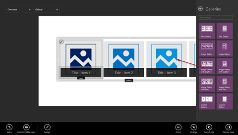 Adding an Image Gallery with Caption to the overview screen