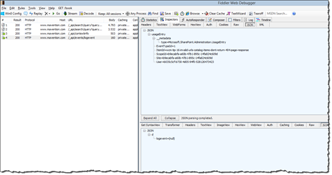 Null response from the server confirming that the view event has been recorded correctly
