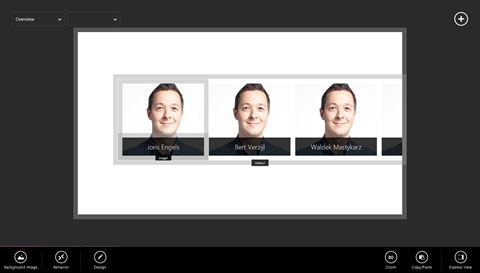 Static image displayed for all people