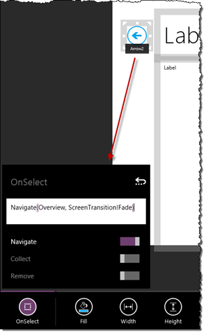 Configuring the navigation options for the back arrow