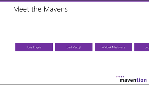 Sample app: overview of everyone who works at Mavention
