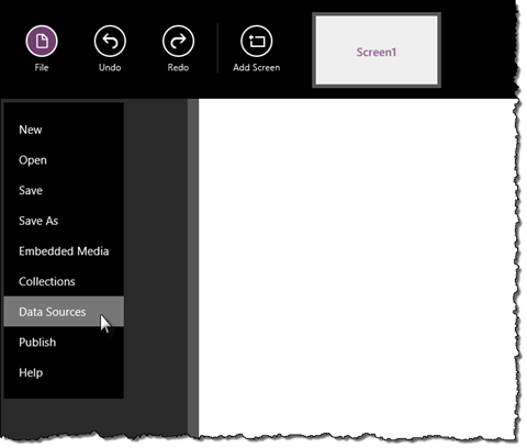 Data Sources option highlighted