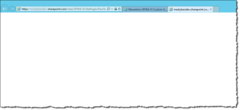 Blank screen after registering a ScriptLink with an external URL