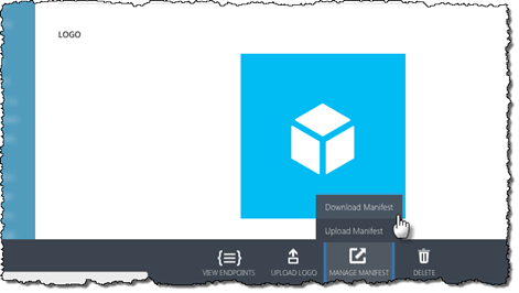 The 'Download Manifest' option highlighted in the menu