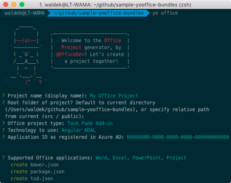 Taskpane Office Add-in generated using the Yeoman Office Generator