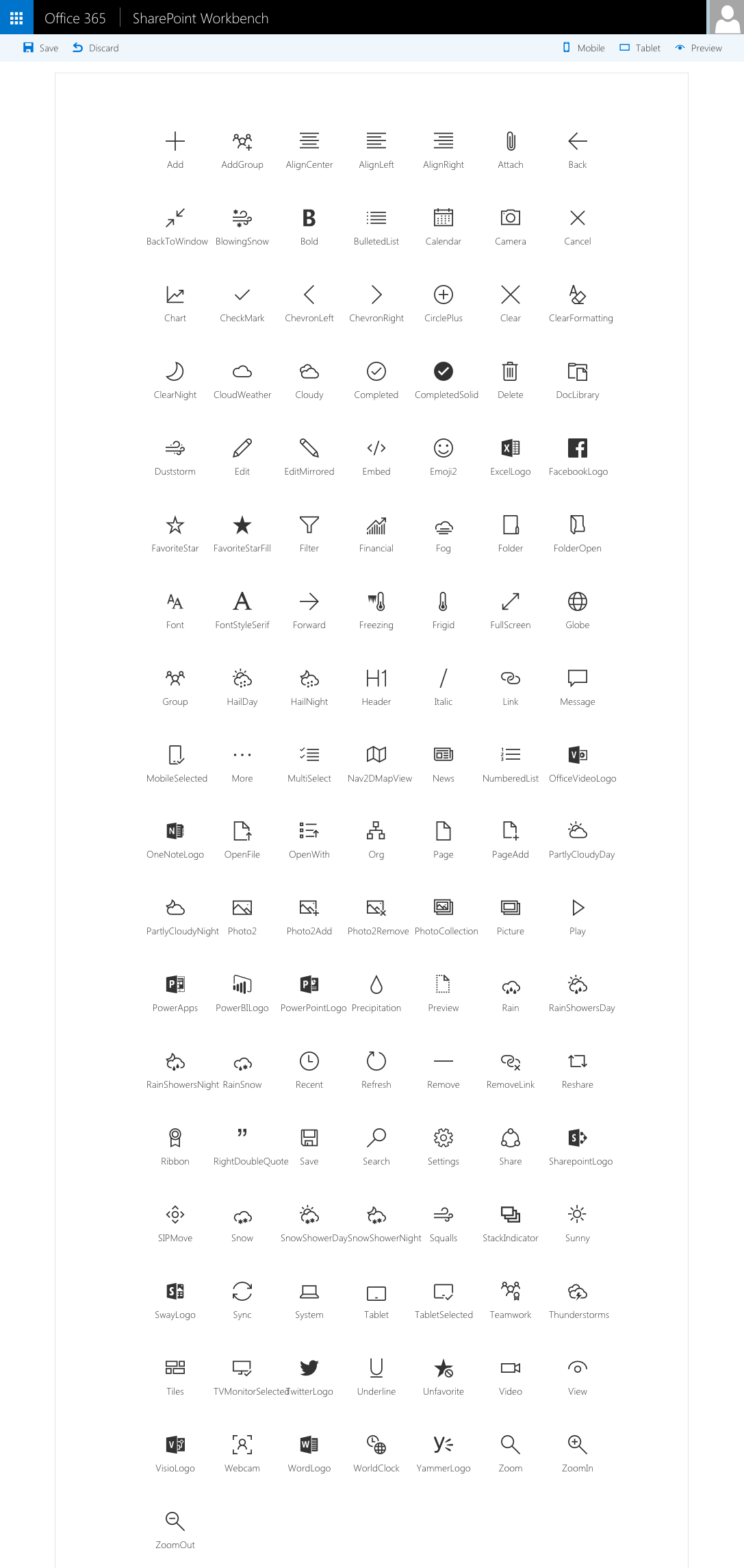 Specifying The Icon Of A SharePoint Framework Client Side Web Part