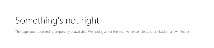 Throttling error page displayed in SharePoint