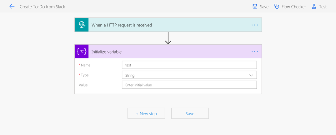 Flow with an HTTP request trigger