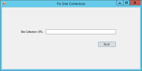 Fix Site Collection app