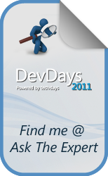 DevDays 2011: Find me @ Ask The Expert