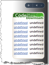 Old gadget doesn't display downloads information since the last update of the CodePlex website