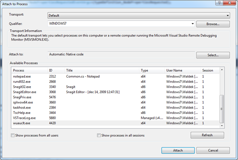 The vssphost4.exe process is missing from the list of running processes