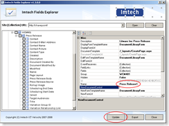 Updating the Content Types and Site Columns properties