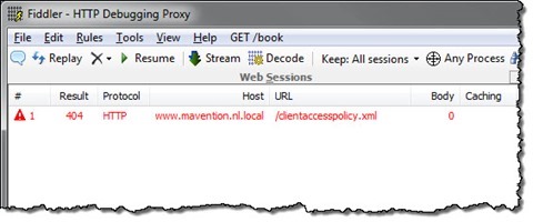 404 page not found error while trying to request a clientaccesspolicy.xml file created in a Content Database