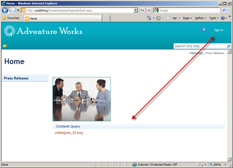 CQWP with two Common View Fields added works correctly for anonymous users.