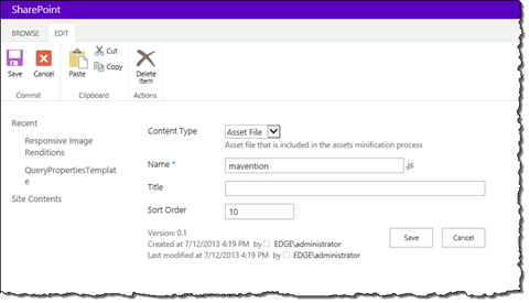 Changing the Content Type of an asset file to the Asset File Content Type