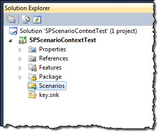 Scenarios Mapped Folder in a SharePoint Project