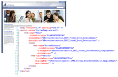 Publishing Portal created using an XML based structure definition