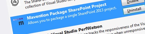 Packaging single SharePoint 2013 project with Mavention Package Single Project