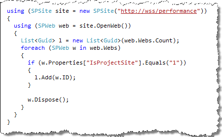 Using a foreach loop for quering webs