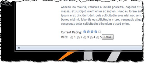 Rating Basic Control on a Publishing Page