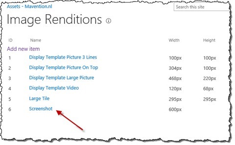 The ‘Screenshot’ Image Rendition defined on the mavention.com website