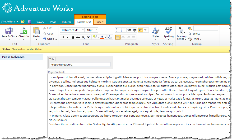 Rich Text Editor Fasdrink
