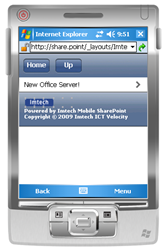 Imtech Mobile SharePoint List view with one list item