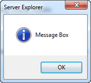 Message Box showing progress message