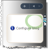 Technorati Blog Info gadget requires configuration upon installation