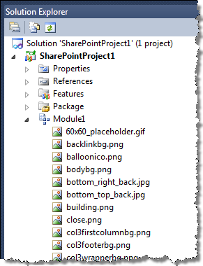 Assets in a Module created by the Visual Studio 2010 SharePoint Developer Tools Assets in a Module created by the Visual Studio 2010 SharePoint Developer Tools