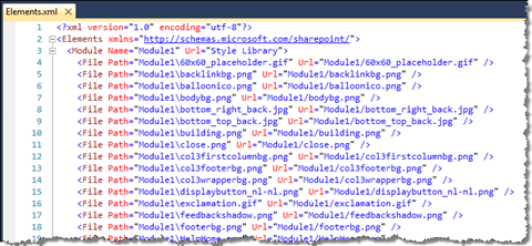 Module Manifest created by the Visual Studio 2010 SharePoint Developer Tools