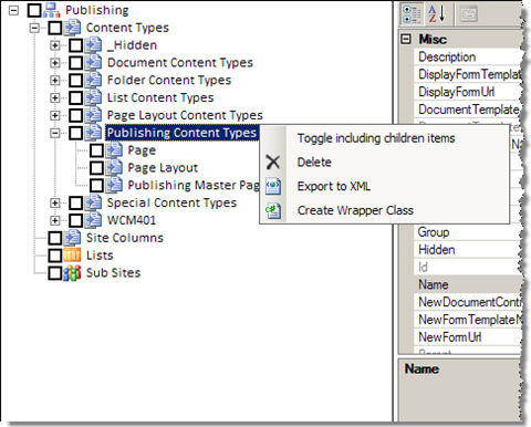 Creating Wrapper Classes for a Content Type Group