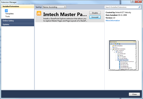 Extensions enabled after allowing Visual Studio to load per user extensions while running as administrator