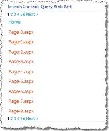 Imtech Content Query Web Part with paging enabled
